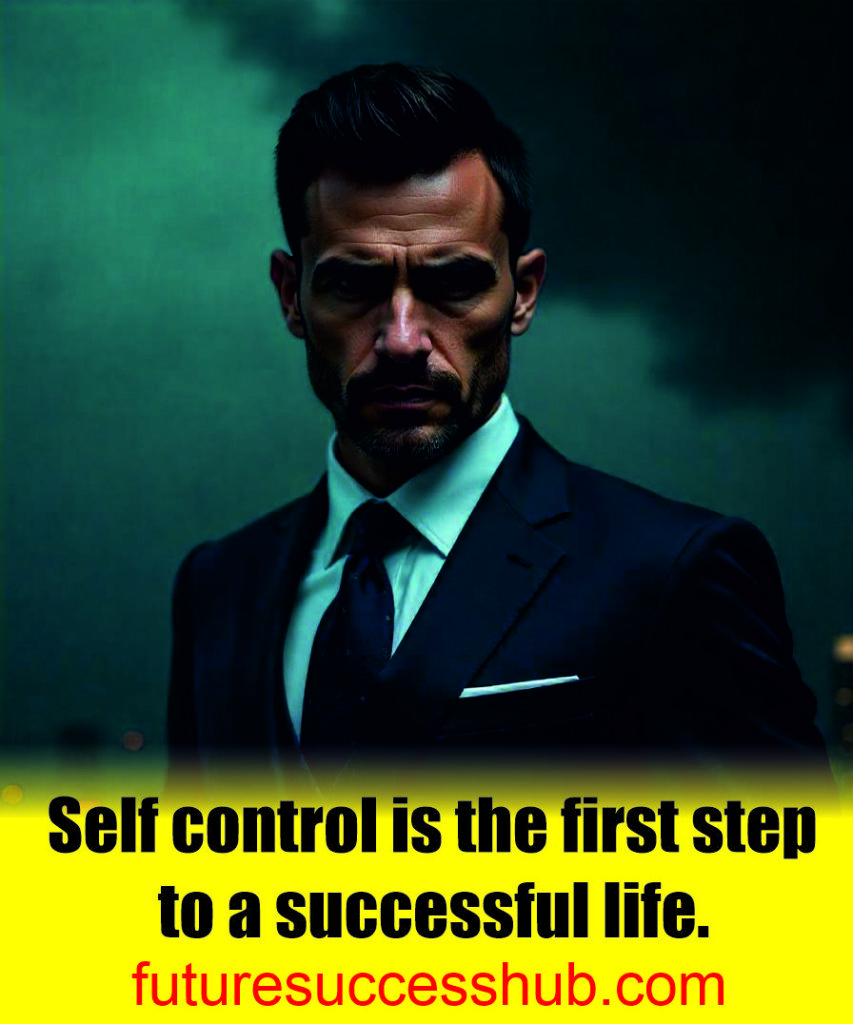 self-control is the first step to a successful life.