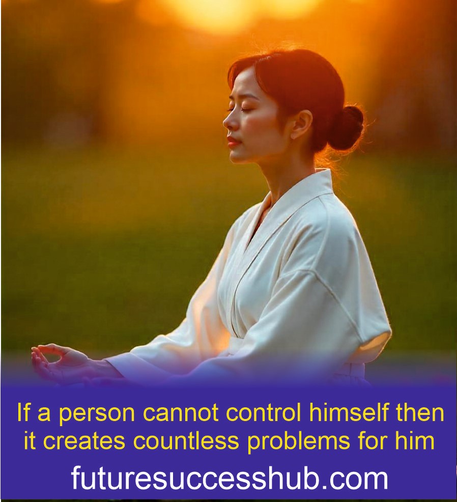 If a person cannot control himself then it creates countless problems