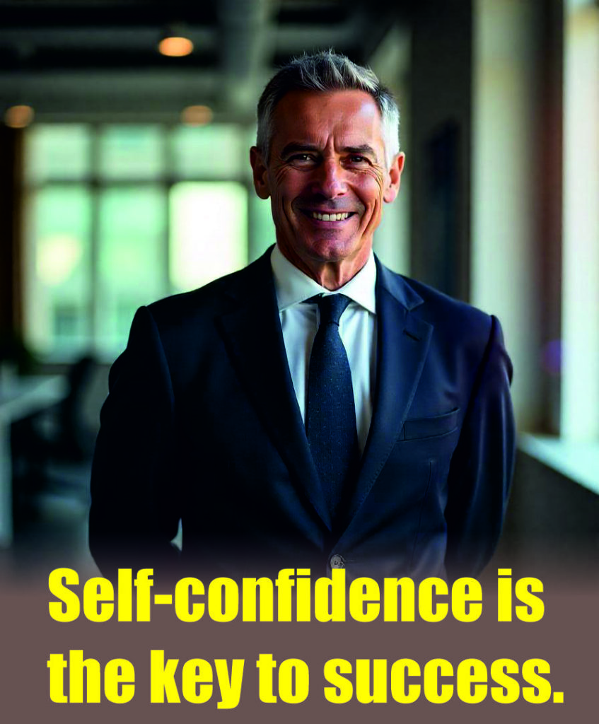 Self-confidence is the key to success.