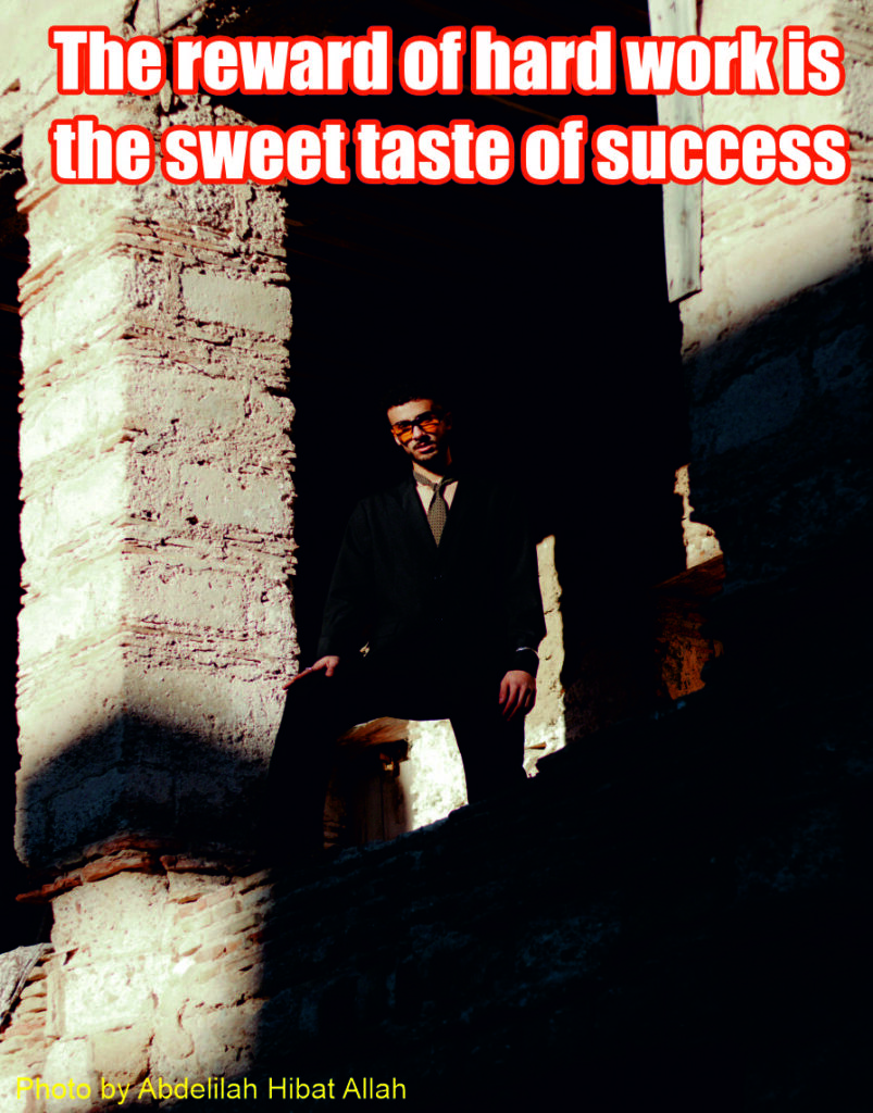 The reward of hard work is the sweet taste of success
